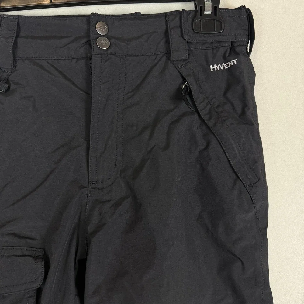 The North Face Snow Pants Boys 10-12 Black HyVent Waterproof Winter Insulated